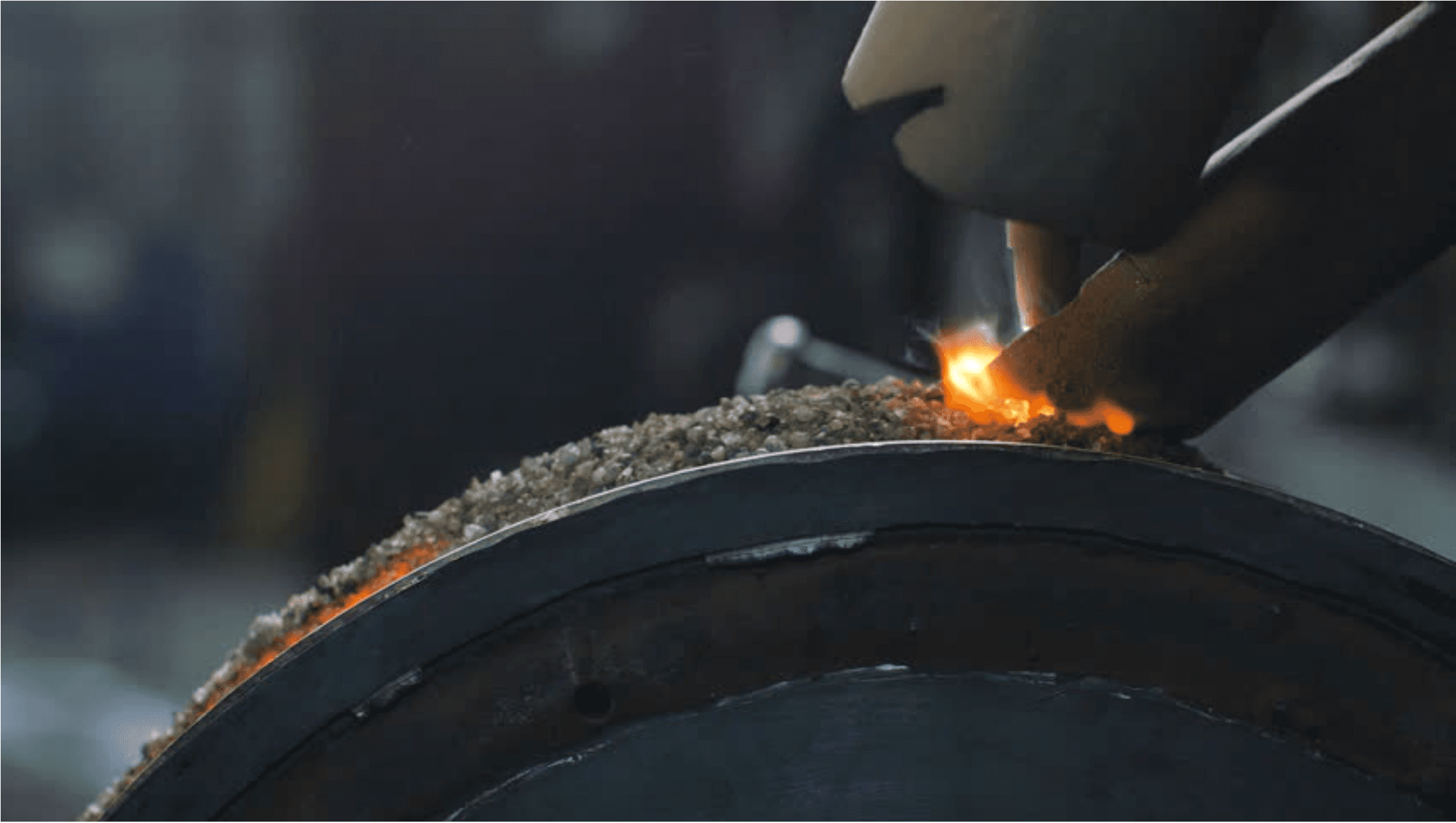 Cross-section of bi-metallic CLAD pipe showing bonded layers